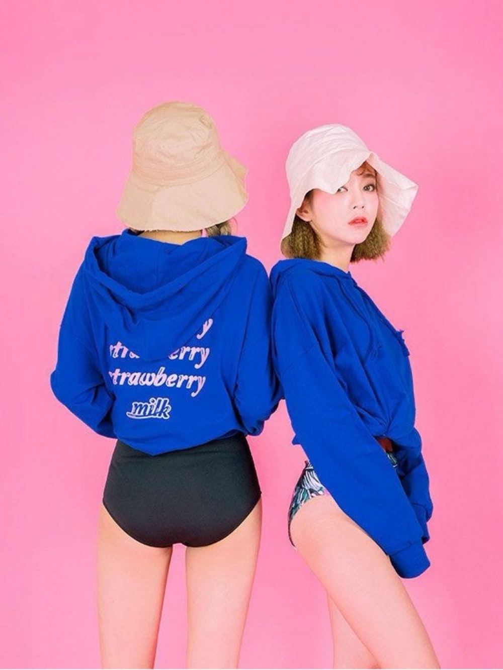 Chuu Strawberry Milk Lightweight Hoodie Pullover Korean Fashion O/S